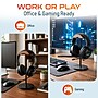 Delton H50 Headset and Headphone Stand for Desk, Walnut Wood Cradle and Aluminum Frame with Anti-Slip Base, Black (DHSH50BK)~#|#~sp315549862_sc7