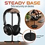 Delton H50 Headset and Headphone Stand for Desk, Walnut Wood Cradle and Aluminum Frame with Anti-Slip Base, Black (DHSH50BK)~#|#~sp315549863_sc7