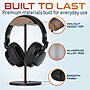 Delton H50 Headset and Headphone Stand for Desk, Walnut Wood Cradle and Aluminum Frame with Anti-Slip Base, Black (DHSH50BK)~#|#~sp315549864_sc7