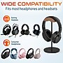 Delton H50 Headset and Headphone Stand for Desk, Walnut Wood Cradle and Aluminum Frame with Anti-Slip Base, Black (DHSH50BK)~#|#~sp315549866_sc7
