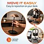 Delton H50 Headset and Headphone Stand for Desk, Walnut Wood Cradle and Aluminum Frame with Anti-Slip Base, Black (DHSH50BK)~#|#~sp315549867_sc7