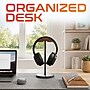 Delton H50 Headset and Headphone Stand for Desk, Walnut Wood Cradle and Aluminum Frame with Anti-Slip Base, Black (DHSH50BK)~#|#~sp315549868_sc7
