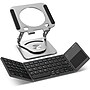 Delton F75/SW60 Bluetooth Foldable Computer Keyboard with Touchpad and Adjustable Tablet Stand Kit, Black/Silver (DKBF75KT1)~#|#~sp315549947_sc7