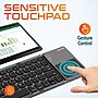 Delton F75/SW60 Bluetooth Foldable Computer Keyboard with Touchpad and Adjustable Tablet Stand Kit, Black/Silver (DKBF75KT1)~#|#~sp315549949_sc7