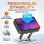 Delton F75/SW60 Bluetooth Foldable Computer Keyboard with Touchpad and Adjustable Tablet Stand Kit, Black/Silver (DKBF75KT1)~#|#~sp315549954_sc7
