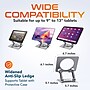 Delton F75/SW60 Bluetooth Foldable Computer Keyboard with Touchpad and Adjustable Tablet Stand Kit, Black/Silver (DKBF75KT1)~#|#~sp315549955_sc7