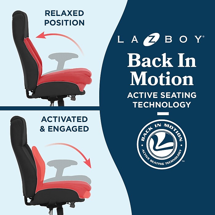 La-Z-Boy Noelin Ergonomic Fabric Swivel Task Chair, Black (52703