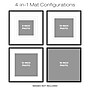 Excello Brands 18" x 18" MDF Square Triple Matted Picture Frame, Black (PF-TM1818-BLK)~#|#~sp316604001_sc7