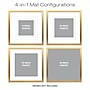 Excello Brands 18" x 18" MDF Square Triple Matted Picture Frame, Brushed Gold (PF-TM1818-GLD)~#|#~sp316604008_sc7