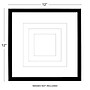 Excello Brands 12" x 12" MDF Square Triple Matted Picture Frame, Black (PF-TM1212-BLK)~#|#~sp316604025_sc7