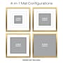 Excello Brands 12" x 12" MDF Square Triple Matted Picture Frame, Brushed Gold (PF-TM1212-GLD)~#|#~sp316604030_sc7