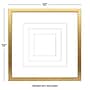 Excello Brands 12" x 12" MDF Square Triple Matted Picture Frame, Brushed Gold (PF-TM1212-GLD)~#|#~sp316604032_sc7