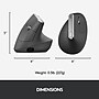 Logitech MX Vertical Wireless Ergonomic Optical Mouse, Graphite (910-005447)~#|#~sp31662292_sc7