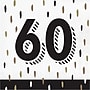 Say Hooray! Golden Wishes 60th Birthday Lunch Napkins, 2-Ply, Black/White, 64/Pack (DTC383185NAP)~#|#~sp316696078_sc7