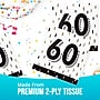 Say Hooray! Golden Wishes 60th Birthday Lunch Napkins, 2-Ply, Black/White, 64/Pack (DTC383185NAP)~#|#~sp316696080_sc7
