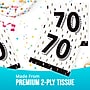 Say Hooray! Golden Wishes 70th Birthday Lunch Napkins, 2-Ply, Black/White, 64/Pack (DTC383186NAP)~#|#~sp316696086_sc7