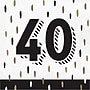 Say Hooray! Golden Wishes 40th Birthday Lunch Napkins,2-Ply, Black/White, 64/Pack (DTC383183NAP)~#|#~sp316696202_sc7
