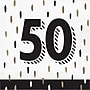 Say Hooray! Golden Wishes 50th Birthday Lunch Napkins, 2-Ply, Black/White, 64/Pack (DTC383184NAP)~#|#~sp316696291_sc7