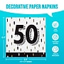 Say Hooray! Golden Wishes 50th Birthday Lunch Napkins, 2-Ply, Black/White, 64/Pack (DTC383184NAP)~#|#~sp316696297_sc7