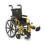 Medline Excel Pediatric Manual Wheelchair, 14" Seat Width, Elevating Leg Rests, Yellow (MDS806140PD) ~#|#~sp316743617_sc7