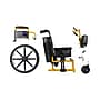 Medline Excel Pediatric Manual Wheelchair, 14" Seat Width, Elevating Leg Rests, Yellow (MDS806140PD) ~#|#~sp316743633_sc7