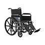 Medline Guardian K1 Manual Wheelchair, 18" Seat Width, Full Length Arms, Elevating Leg Rests, Black (K1186V11E)~#|#~sp316752032_sc7