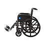 Medline Guardian K1 Manual Wheelchair, 18" Seat Width, Full Length Arms, Elevating Leg Rests, Black (K1186V11E)~#|#~sp316752037_sc7