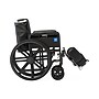 Medline Guardian K1 Manual Wheelchair, 18" Seat Width, Full Length Arms, Elevating Leg Rests, Black (K1186V11E)~#|#~sp316752038_sc7