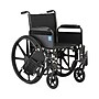 Medline Guardian K1 Manual Wheelchair, 18" Seat Width, Full Length Arms, Elevating Leg Rests, Black (K1186V11E)~#|#~sp316752039_sc7