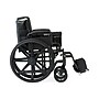 Medline Guardian K1 Manual Wheelchair, 18" Seat Width, Swing-Back Desk-Length Arms, Swing-Away Footrests, Black (K1186V22S)~#|#~sp316752046_sc7