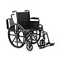 Medline Guardian K1 Manual Wheelchair, 18" Seat Width, Swing-Back Desk-Length Arms, Swing-Away Footrests, Black (K1186V22S)~#|#~sp316752049_sc7