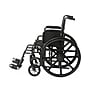Medline Guardian K1 Manual Wheelchair, 18" Seat Width, Swing-Back Desk-Length Arms, Swing-Away Footrests, Black (K1186V22S)~#|#~sp316752051_sc7