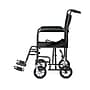 Medline Transport Wheelchair, 19" Seat Width, Fixed Full Length Arms, Swing-Away Footrests,Black (MDS808200B)~#|#~sp316752525_sc7