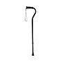 Medline Adjustable Single Point Offset Handle Folding Cane, Black (MDS86440BKH)~#|#~sp316755021_sc7