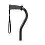 Medline Adjustable Single Point Offset Handle Folding Cane, Black (MDS86440BKH)~#|#~sp316755022_sc7