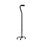 Medline Adjustable Large Quad Offset Handle Standard Cane, Black (MDS86222H1)~#|#~sp316756115_sc7