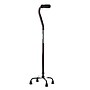 Medline Adjustable Large Quad Offset Handle Standard Cane, Black (MDS86222H1)~#|#~sp316756116_sc7