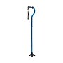 Medline 4U Adjustable Small Quad Offset Handle Folding Cane, Blue (4UCANEB)~#|#~sp316757423_sc7