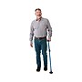 Medline TriGlide Adjustable Small Quad Offset Handle Folding Cane, Blue (TGLCANEB)~#|#~sp316758205_sc7