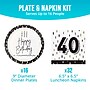 Say Hooray! Golden Wishes 40th Birthday Tableware Kit, Serves 16 Guests(DTC9506E402G)~#|#~sp316865876_sc7