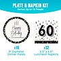 Say Hooray! Golden Wishes 60th Birthday Tableware Kit, Serves 16 Guests (DTC9506E602G)~#|#~sp316865898_sc7