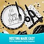 Say Hooray! Golden Wishes 60th Birthday Tableware Kit, Serves 16 Guests (DTC9506E602G)~#|#~sp316865904_sc7