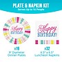 Say Hooray! Birthday Brights Tableware Kit, Serves 16 Guests (DTC0071E2G)~#|#~sp316865919_sc7