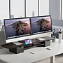 Mount-It! Extra Wide Monitor Riser with Drawers and Shelf, Holds up to 66 lbs., Dark Brown, (MI-7367)~#|#~sp316928500_sc7