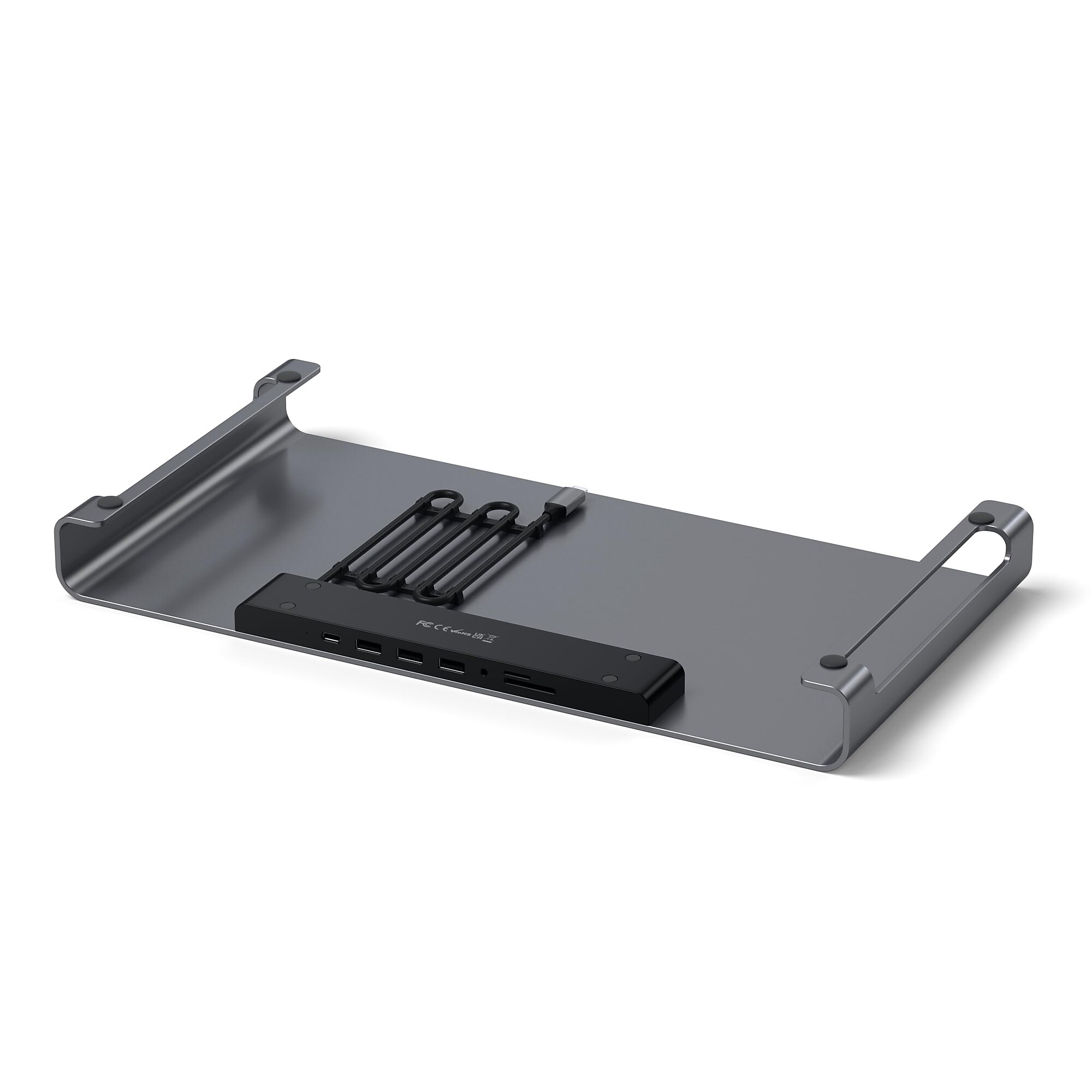 Satechi USB-C Monitor Stand Hub XL for Monitors up to 31 lbs., Space Gray (ST-UCSHXLM) Sansujyuku sansujyuku.com