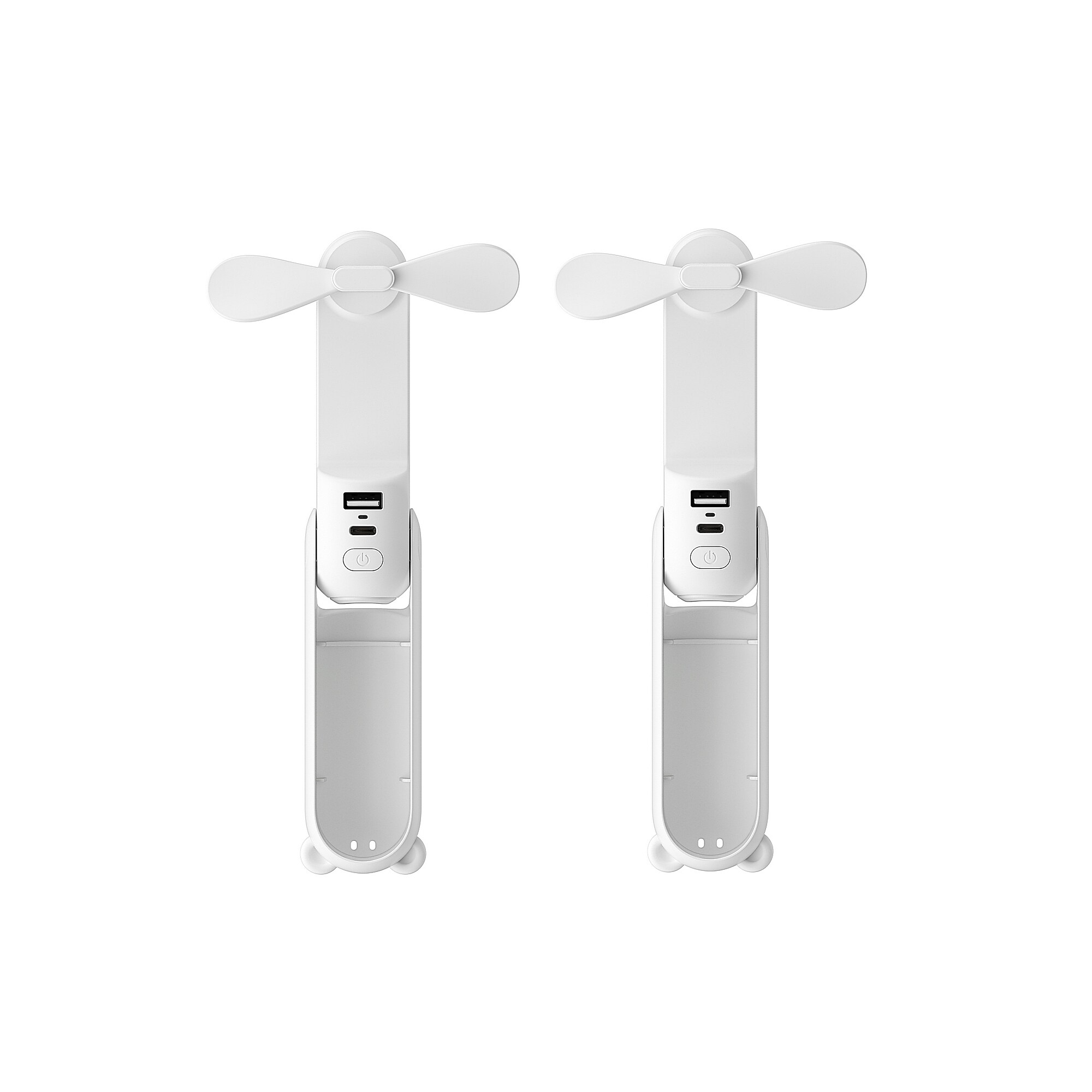 JisuLife Life8X Handheld Fan, White, 2/Kit (FHL08POWH-KIT-2) Sansujyuku sansujyuku.com