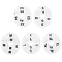 NAHANCO Round Clothing Rack Size Dividers, White with Black Print; XS-XL Kit, 10 pieces (5 sizes, 2 pcs each)~#|#~sp317482141_sc7