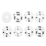 NAHANCO Round Clothing Rack Size Dividers, White with Black Print; XXS-XXL Kit, 16 pieces (8 Sizes, 2 pcs each)~#|#~sp317482145_sc7