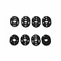 NAHANCO Round Clothing Rack Size Dividers, Black with White Print; XXS-XXL Kit, 16 pieces (8 Sizes, 2 pcs each)~#|#~sp317482230_sc7