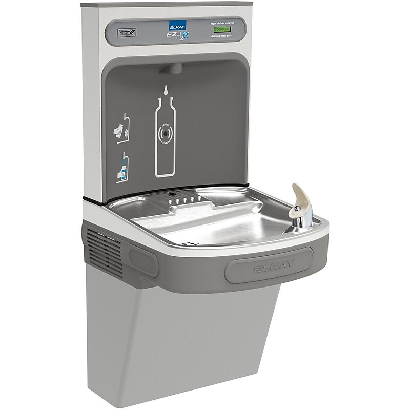 Elkay EZH2O Bottle Filling Station with Single ADA Cooler, Non-Filtered Non-Refrigerated Light Gray (EZSDWSLK) image 1